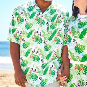 Mickey Mouse Tropical Woven Shirt for Adults